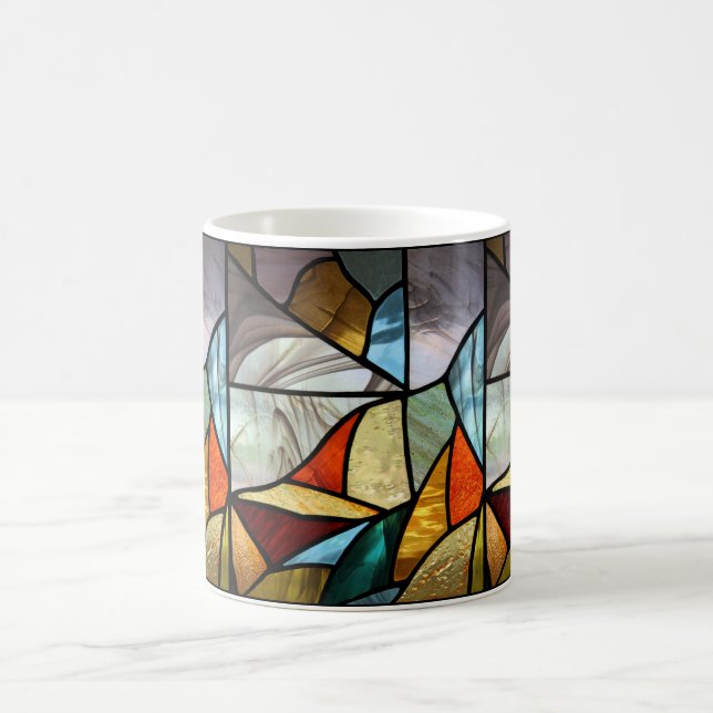 Multi-Coloured Glass Abstract Coffee Mug (Center)