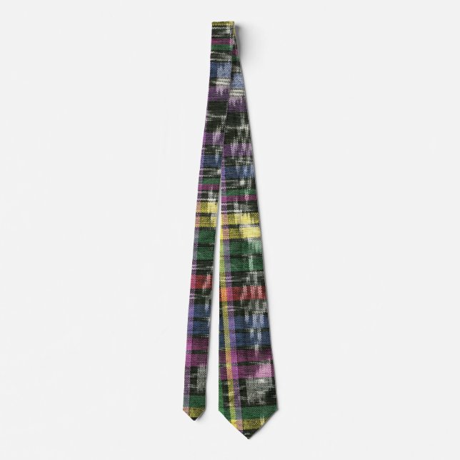 Multi-coloured ikat tie (Back)