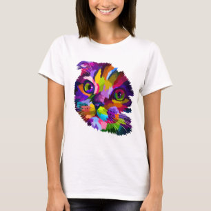 Multi Coloured Kitten Pop Art T-Shirt