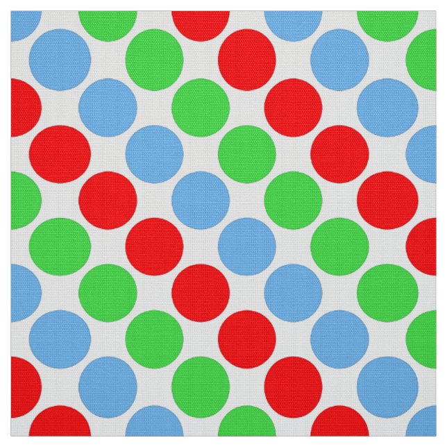 Multi coloured large polka dots retro sixties fabric (Swatch)