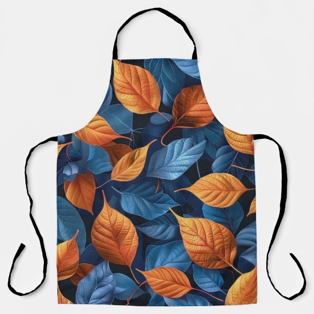 Multi-coloured leaf pattern apron (Front)