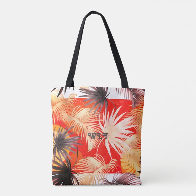Multi-coloured Leaves Tote (Back)