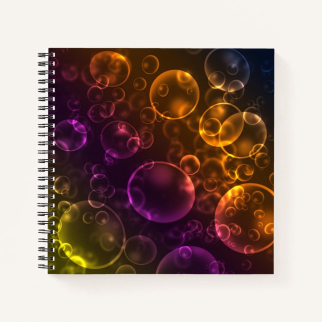 Multi-coloured lenses , bokeh notebook (Front)
