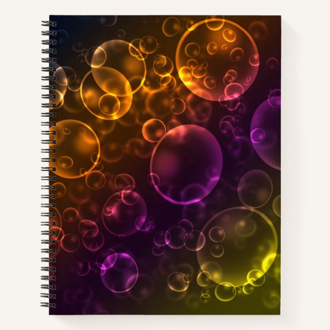 Multi-coloured lenses , bokeh notebook (Front)