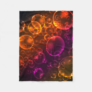 Multi-coloured lenses fleece blanket