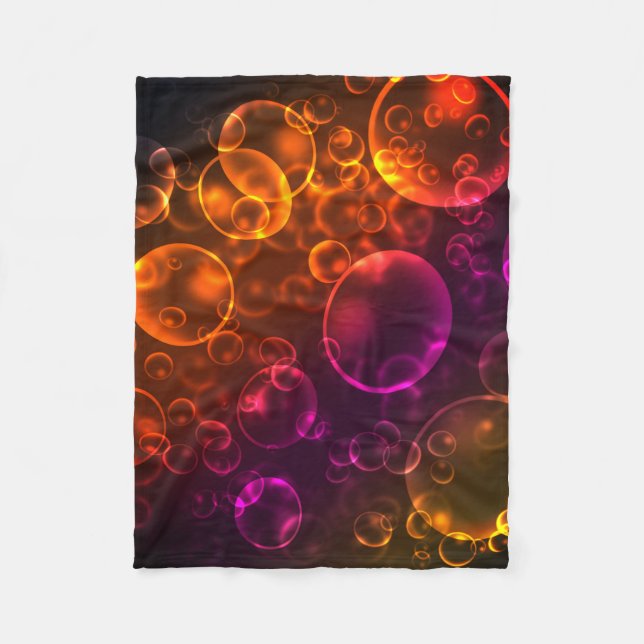 Multi-coloured lenses fleece blanket (Front)