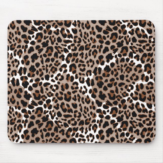 Multi-Coloured Leopard Print Mousepad (Front)