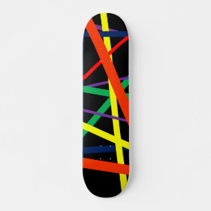 Multi-Coloured Lined Skateboard