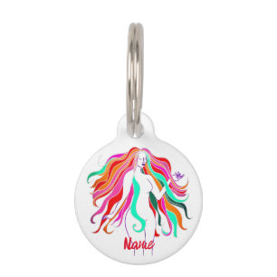 Multi-coloured long-haired goddess Thunder_Cove  Pet Tag