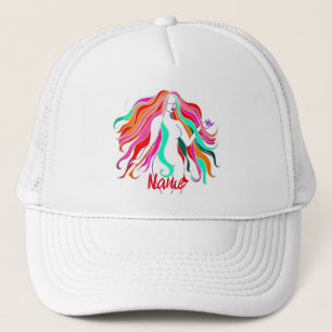 Multi-coloured long-haired goddess Thunder_Cove  Trucker Hat