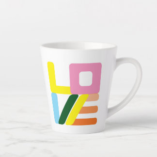 Multi-coloured LOVE LOVE Latte Mug