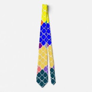 Multi Coloured Moroccan Design Tie