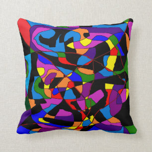 Multi coloured mosaic design by Archie Cushion