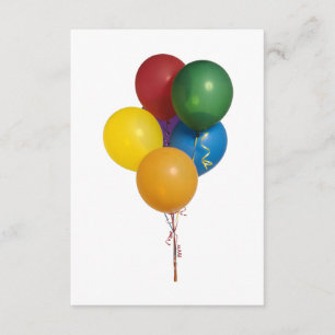 Multi Coloured Party Balloons Invitation