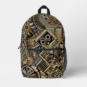 Multi-coloured Patterned Backpack
