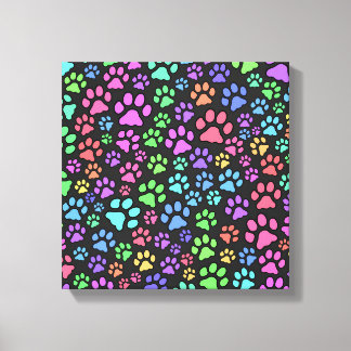 Multi-Coloured Paw Print Design