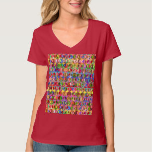multi-coloured peace symbols pattern T-Shirt