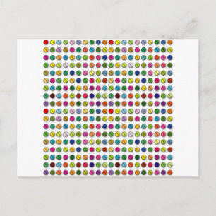 Multi-coloured Pills Pattern Postcard