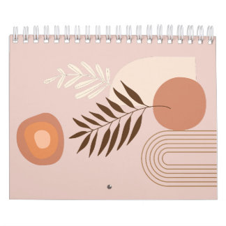 Multi-coloured Plant Leaf Boho Sun Calendar