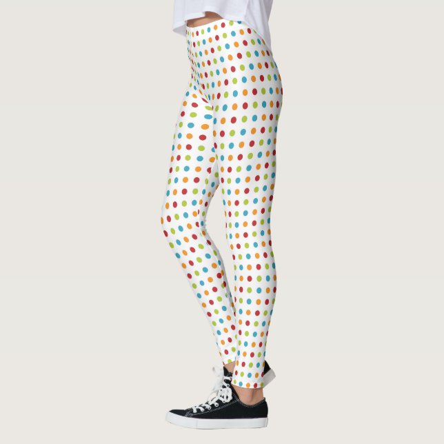 Multi-coloured Polka Dot Leggings (Left)