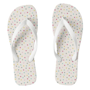 Multi-Coloured Polka Dots Flip Flops