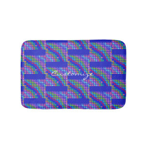 multi-coloured polka dots Thunder_Cove blue/green Bath Mat
