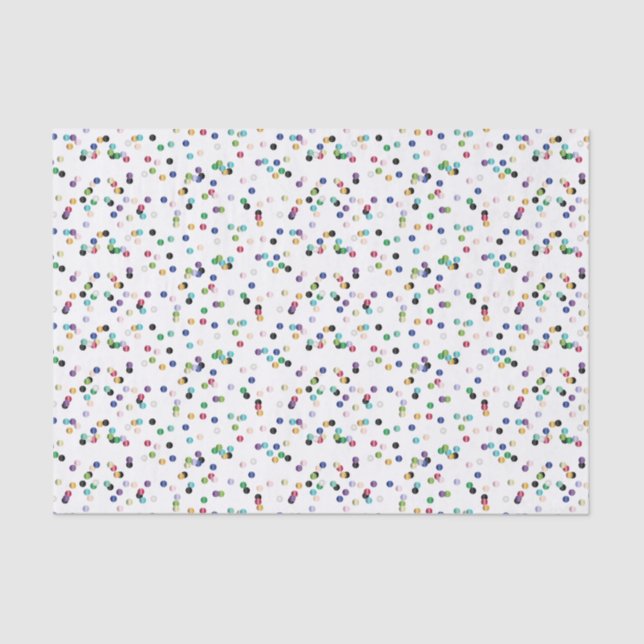 Multi Coloured Polka Dots Tissue Paper (Front)