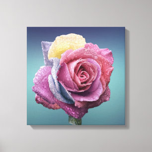 Multi Coloured Rose Canvas Print