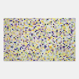 Multi Coloured Small Square Tiles Rectangular Sticker