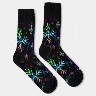 Multi-Coloured Snowflakes Premium Crew Sock