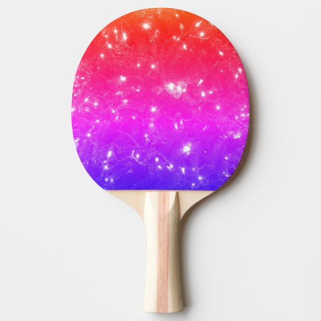 Multi Coloured Sparkles Ping Pong Paddle (Front)