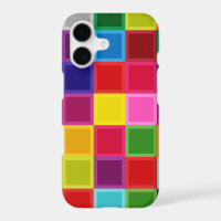 Multi Coloured Squares Girly iPhone 7 Plus Case