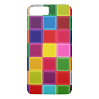 Multi Coloured Squares Girly iPhone 7 Plus Case