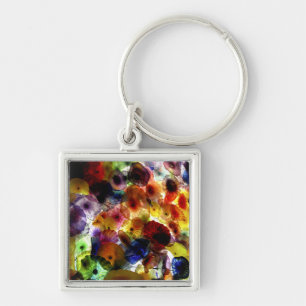 Multi-Coloured Stained Glass Keychain