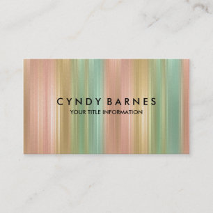 Multi Coloured Stripe Sheen Business Card