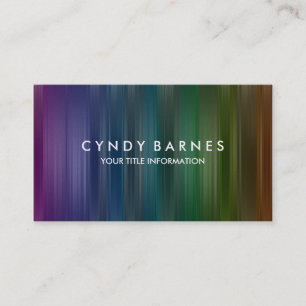 Multi Coloured Stripe Sheen Business Card