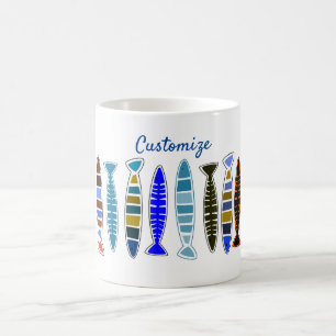 Multi-coloured striped fish Thunder_Cove  Coffee Mug