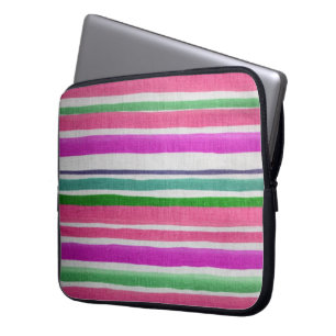 Multi-coloured Striped Laptop Sleeve