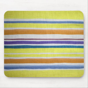 Multi-coloured Striped Mousepad