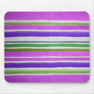 Multi-coloured Striped Mousepad