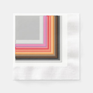 multi coloured stripes and squares napkin