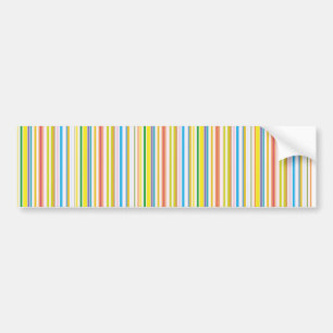 Multi Coloured Stripes Bumper Sticker