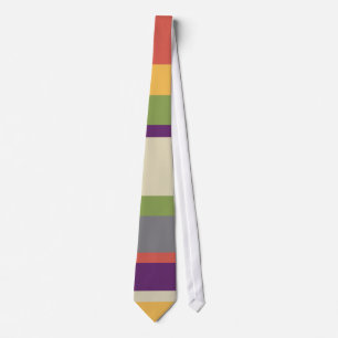 Multi-coloured stripes Four Tie