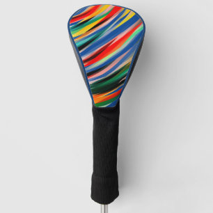 Multi Coloured Stripes Golf Head Cover
