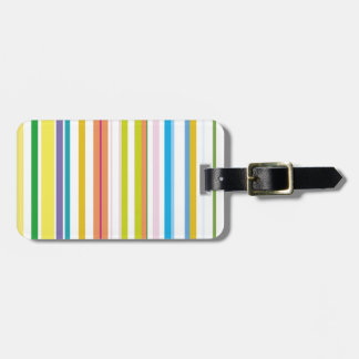 Multi Coloured Stripes Luggage Tag