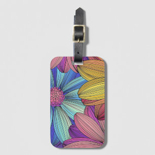 “Multi-Coloured Sunflower“ Acrylic Luggage Tag