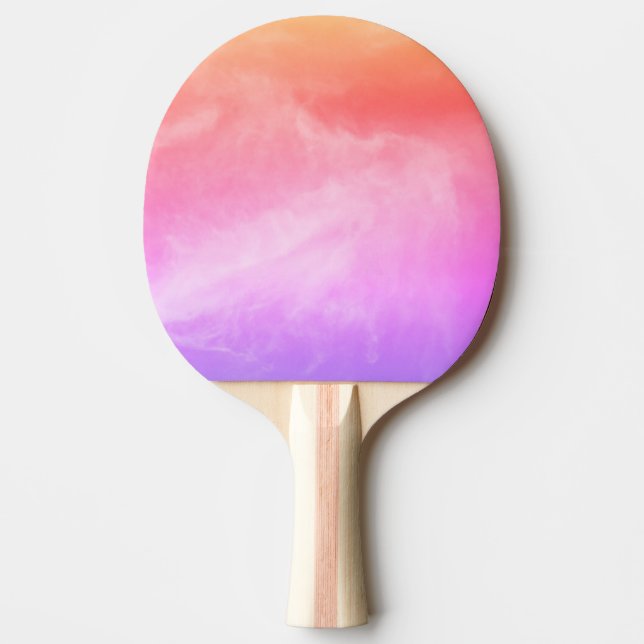 Multi Coloured Sunset Ping Pong Paddle (Front)
