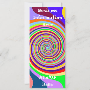 Multi-coloured Swirl Bookmark Rack Card