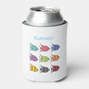 Multi-coloured Tropical Fish Thunder_Cove Can Cooler