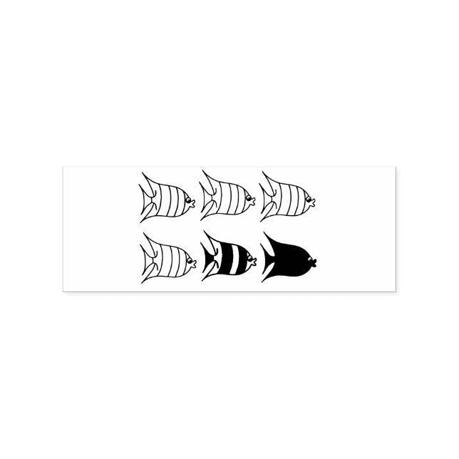 Multi-coloured Tropical Fish Thunder_Cove Rubber Stamp (Imprint)